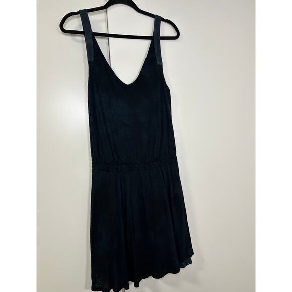 Gypsy 05 Navy Blue Boho Mini Dress Size S – Silk Blend, Festival Style Y2k - Picture 2 of 8